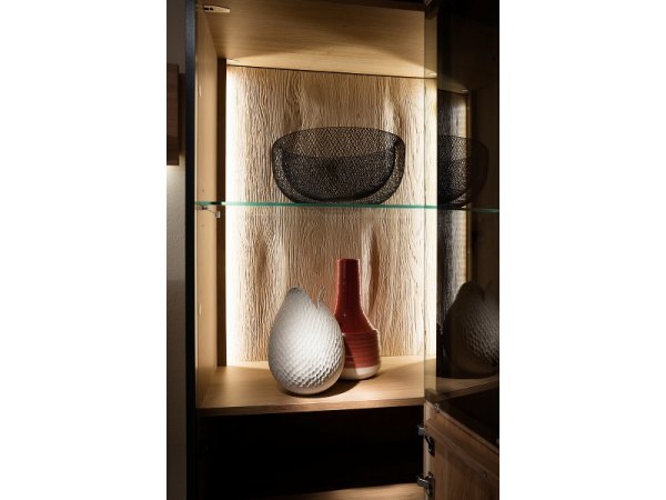 Vitrína do obývacího pokoje CAMPINAS (typ 10) dub sukatý bělený