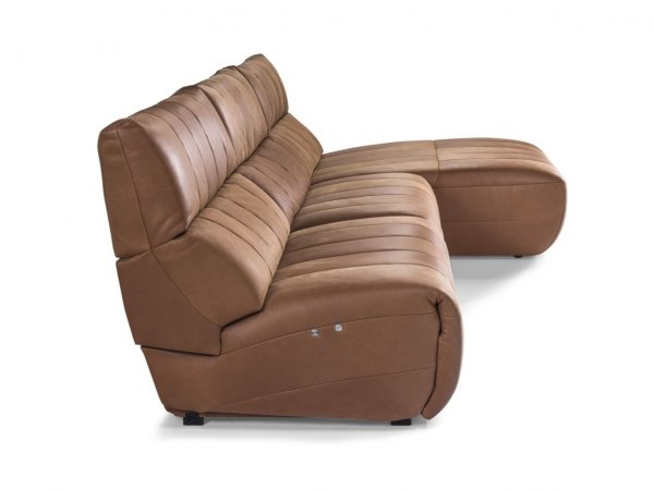 Kožená rohová sedací souprava AMARO s elektrickou funkcí relax