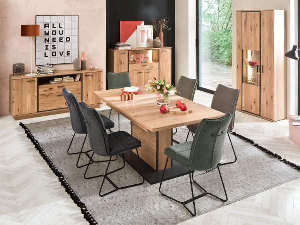 Vitrína CAMPINAS (typ 12) dub sukatý bělený