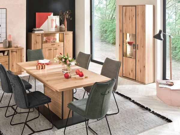 Vitrína CAMPINAS (typ 12) dub sukatý bělený