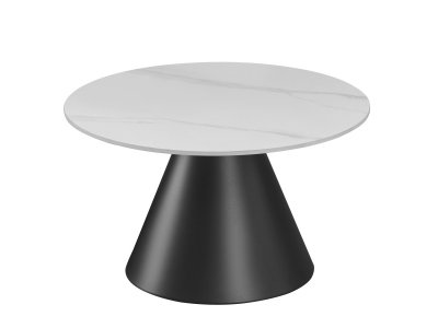 Kulatý konferenční stolek CALURI, keramická deska, Ø 70 cm