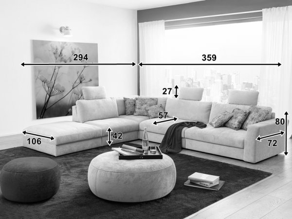 Rohová sedací souprava CADABRA