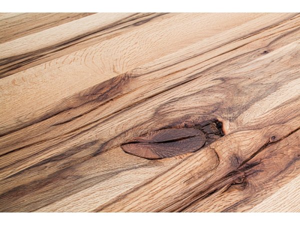 Jídelní stůl CASTELLO dub divoký přírodní/leštěná ocel