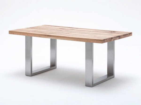 Jídelní stůl CASTELLO dub divoký přírodní/leštěná ocel