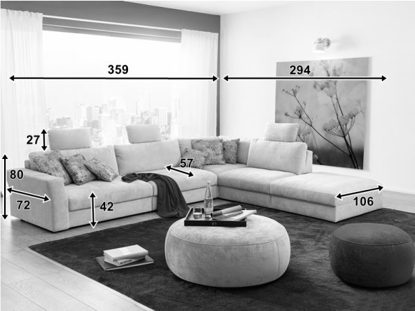 Rohová sedací souprava CADABRA