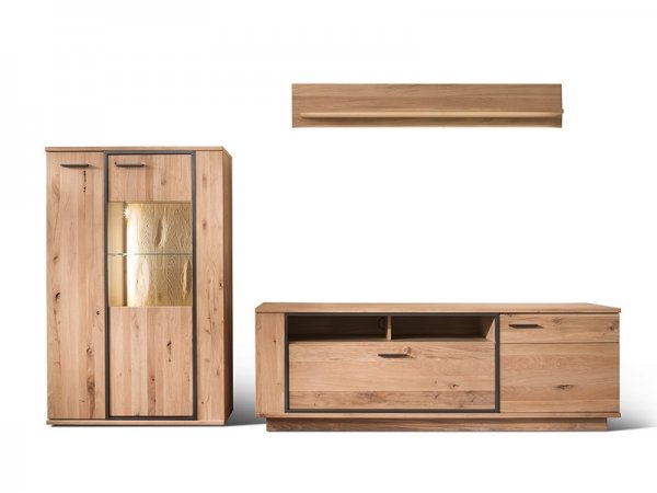 Nábytek do obývacího pokoje CAMPINAS IV dub sukatý bělený