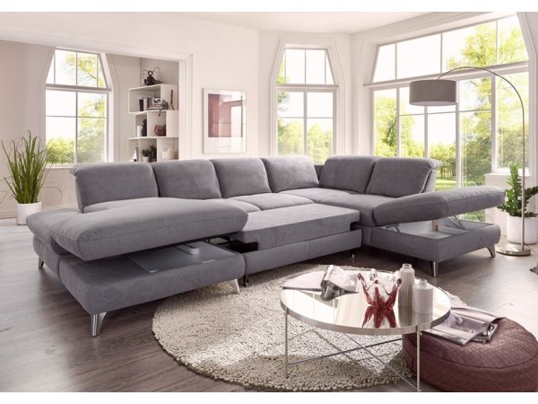 Rohová sedací souprava do tvaru U CAROLINA