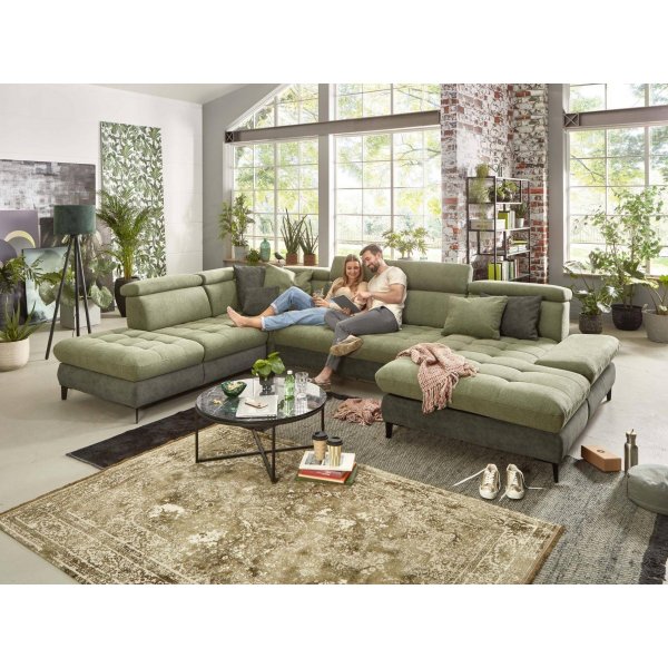 Rohová sedací souprava do tvaru U CAROLINA 3 Levý roh