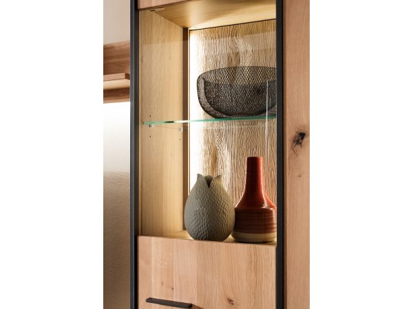 Vitrína do obývacího pokoje CAMPINAS (typ 10) dub sukatý bělený