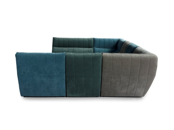 Rohová sedací souprava do tvaru U AMARO s elektrickou funkcí relax