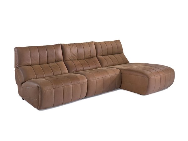 Kožená rohová sedací souprava AMARO s elektrickou funkcí relax