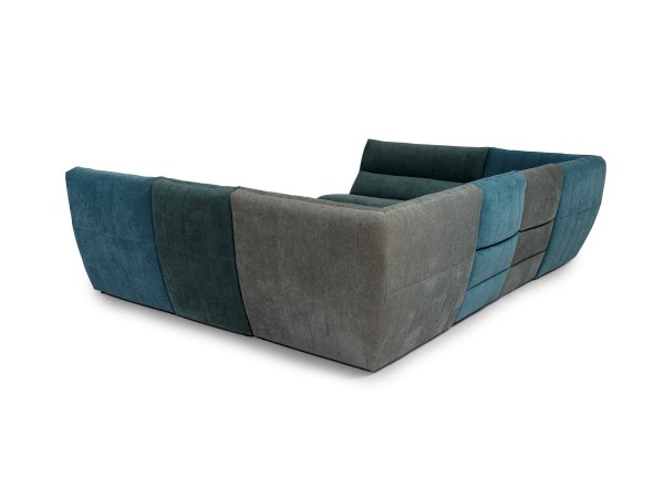 Rohová sedací souprava do tvaru U AMARO s elektrickou funkcí relax