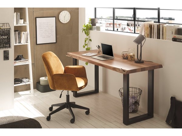 Pracovní stůl z masivu CARTAGENA akát/přírodní lak