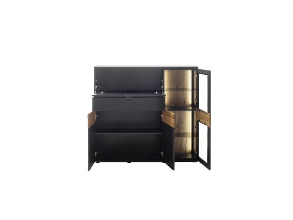 Komoda do obývacího pokoje CESENA (typ 05) grafit/dub divoký