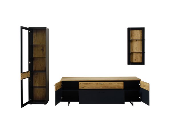 Televizní komoda CESENA (typ 30) grafit/dub divoký