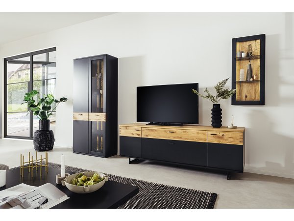 Nábytek do obývacího pokoje CESENA III grafit/dub divoký