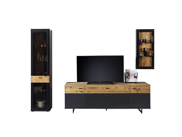 Televizní komoda CESENA (typ 30) grafit/dub divoký