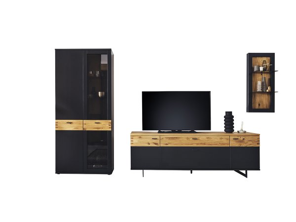 Nábytek do obývacího pokoje CESENA III grafit/dub divoký