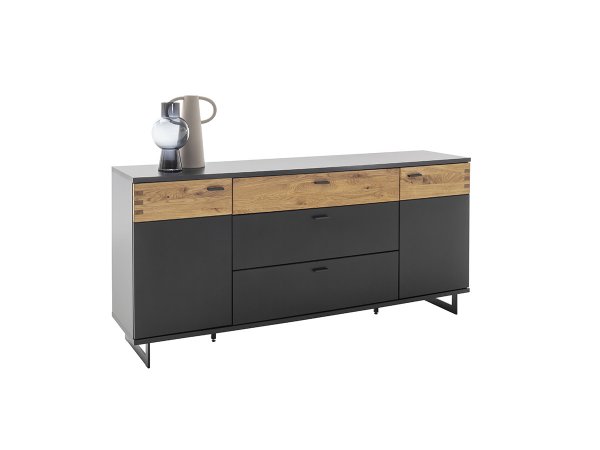 Komoda do obývacího pokoje CESENA (typ 01) grafit/dub divoký