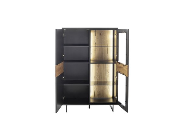 Komoda do obývacího pokoje CESENA (typ 22) grafit/dub divoký