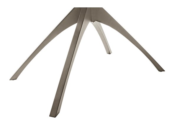 Rozkládací jídelní stůl CERRITO keramika krémový mramor, podnož taupe matný lak 160(220)x76x90