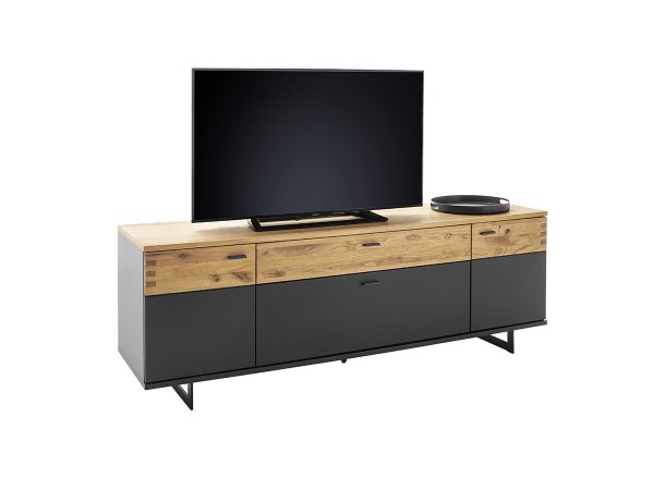 Televizní komoda CESENA (typ 30) grafit/dub divoký