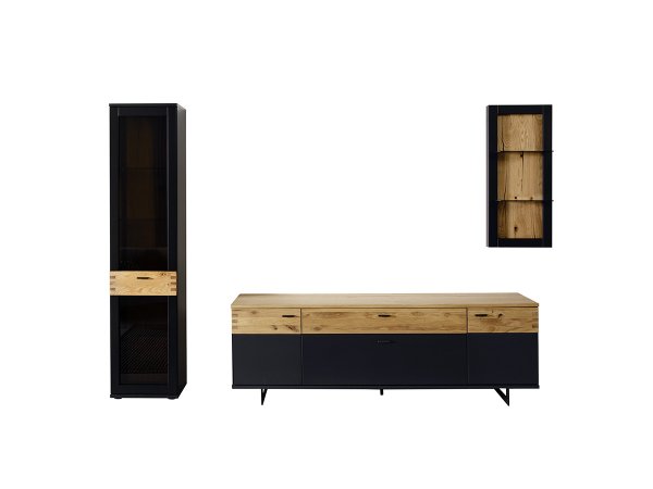 Televizní komoda CESENA (typ 30) grafit/dub divoký