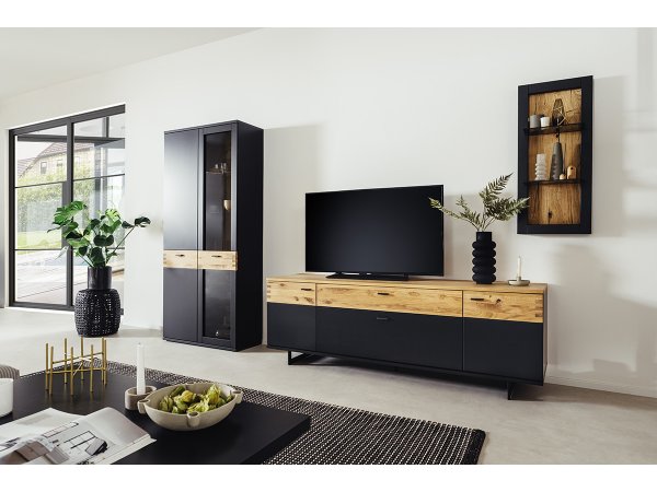 Nábytek do obývacího pokoje CESENA III grafit/dub divoký