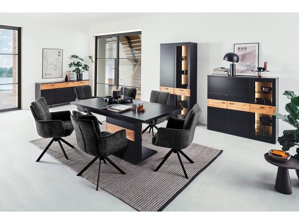 Jídelní otočná židle MALIA S s područkami olive