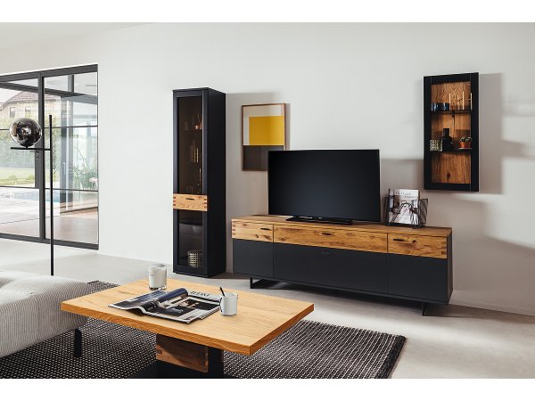 Panel s policemi CESENA (typ 50) grafit/dub divoký