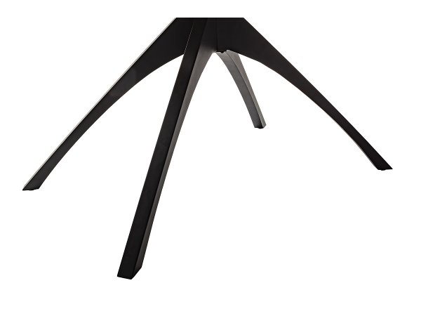 Rozkládací jídelní stůl CERRITO keramika antracitový mramor, podnož matná černá 160(220)x76x90