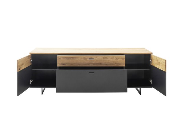 Televizní komoda CESENA (typ 30) grafit/dub divoký