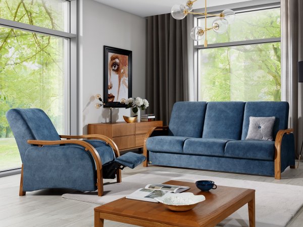 Křeslo s dřevěnými područkami KLASIK VIII