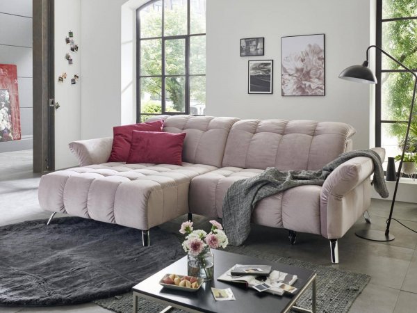 Malá prošívaná rohová sedací souprava COAST