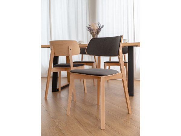 Čalouněná jídelní židle šedá RIV96 CASA