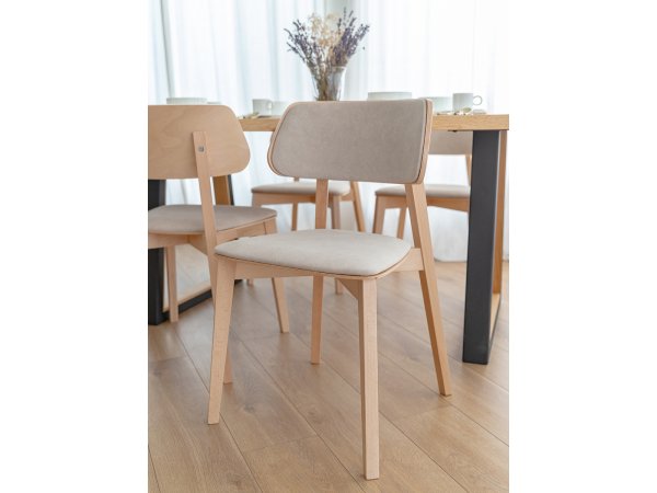Čalouněná jídelní židle béžová CL03 CASA