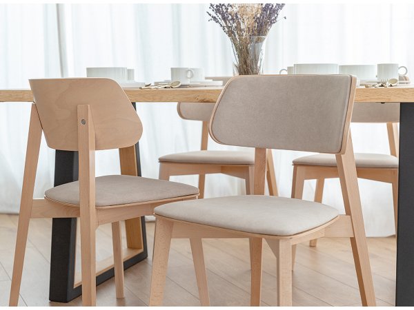 Čalouněná jídelní židle béžová CL03 CASA