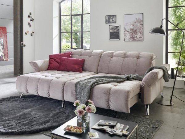 Malá prošívaná rohová sedací souprava COAST