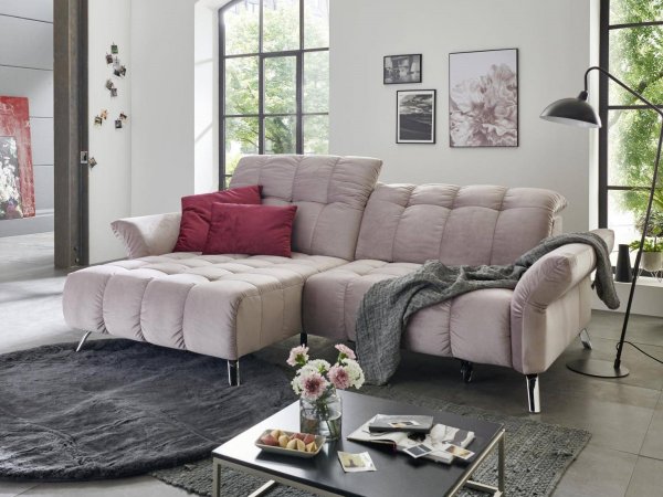 Malá prošívaná rohová sedací souprava COAST