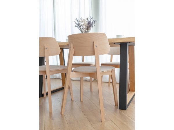 Čalouněná jídelní židle béžová CL03 CASA