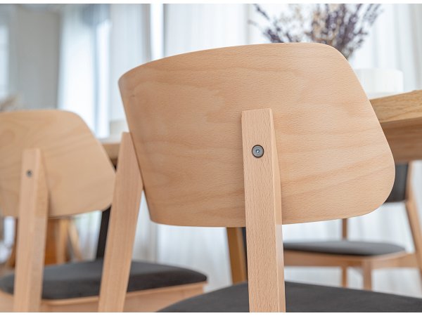 Čalouněná jídelní židle šedá RIV96 CASA