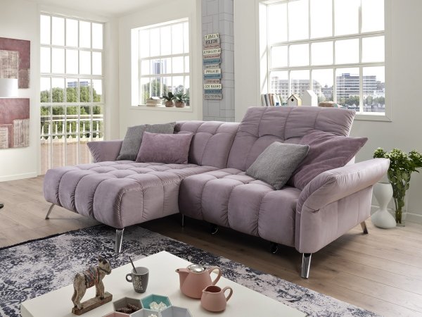 Malá prošívaná rohová sedací souprava COAST