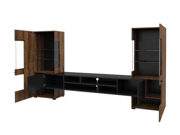 Obývací stěna COBY dub monastery/černý Onyx