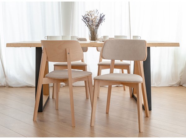 Čalouněná jídelní židle béžová CL03 CASA