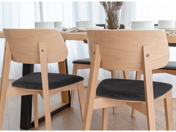 Čalouněná jídelní židle šedá RIV96 CASA