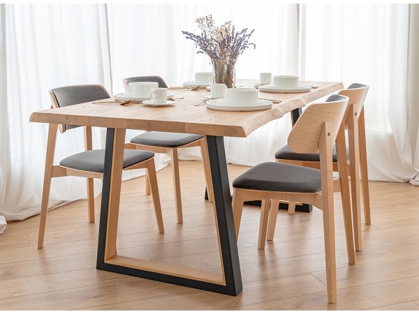 Čalouněná jídelní židle šedá RIV96 CASA