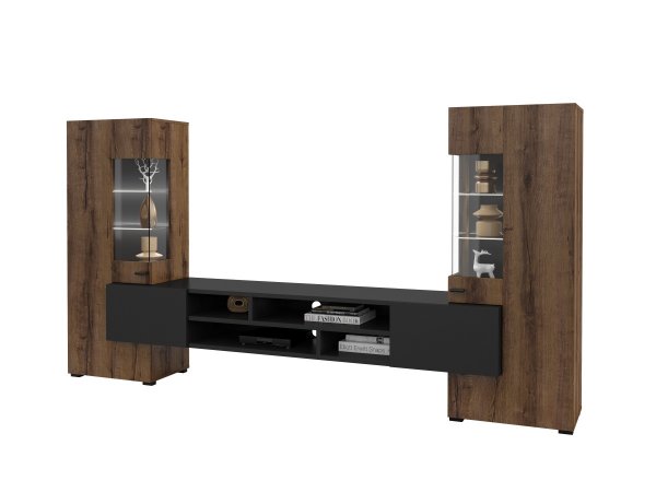 Obývací stěna COBY dub monastery/černý Onyx