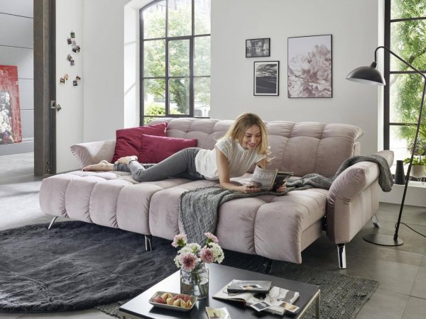 Malá prošívaná rohová sedací souprava COAST