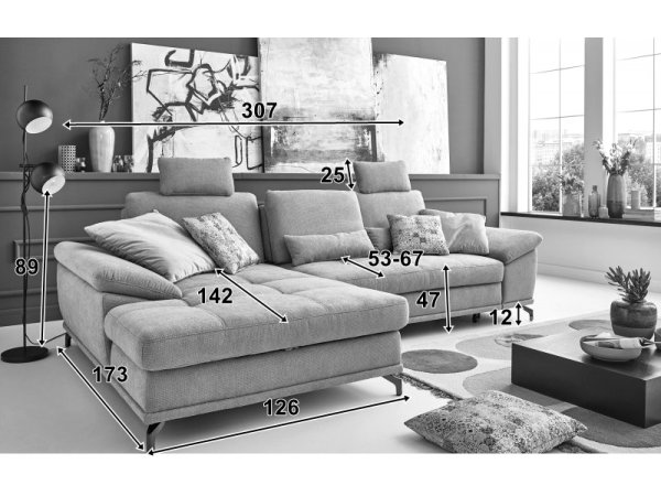 Rohová sedací souprava COSTELLO 7