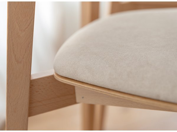 Čalouněná jídelní židle béžová CL03 CASA